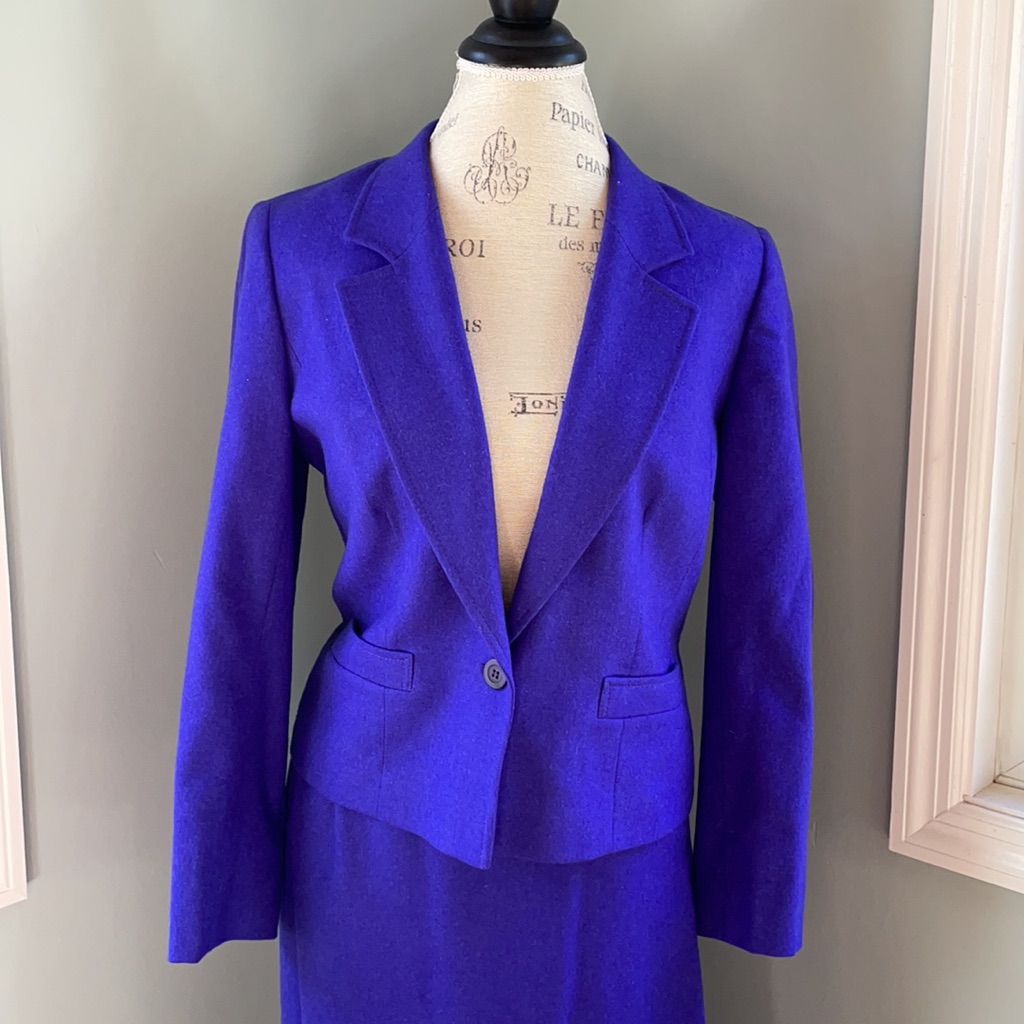 Pendleton Wool Skirt & Jacket Set Euc